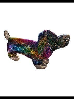Dan Dee Rainbow Flip Sequin Dachshund Dog Plush Stuffed Animal